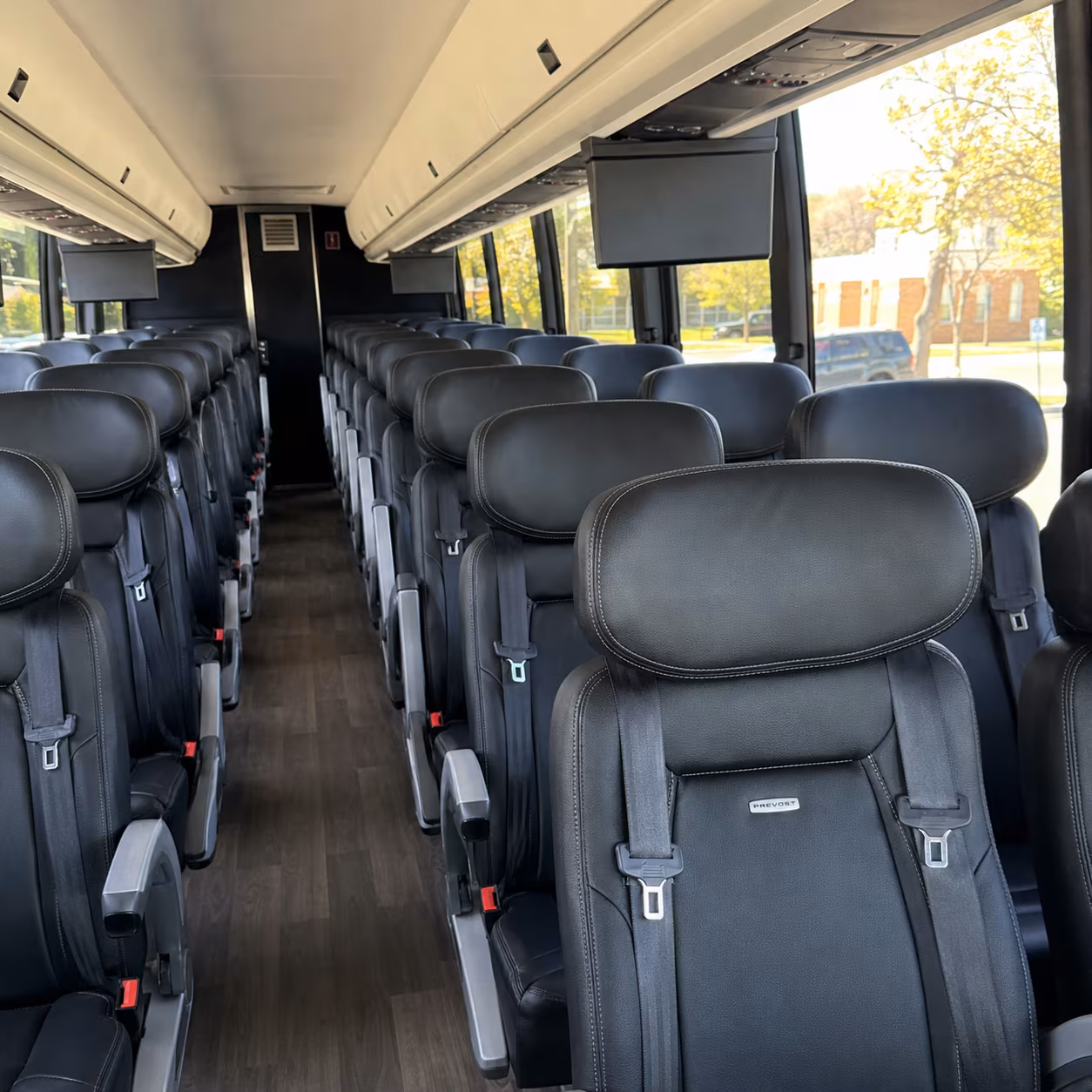 lakewood charter bus rental interior